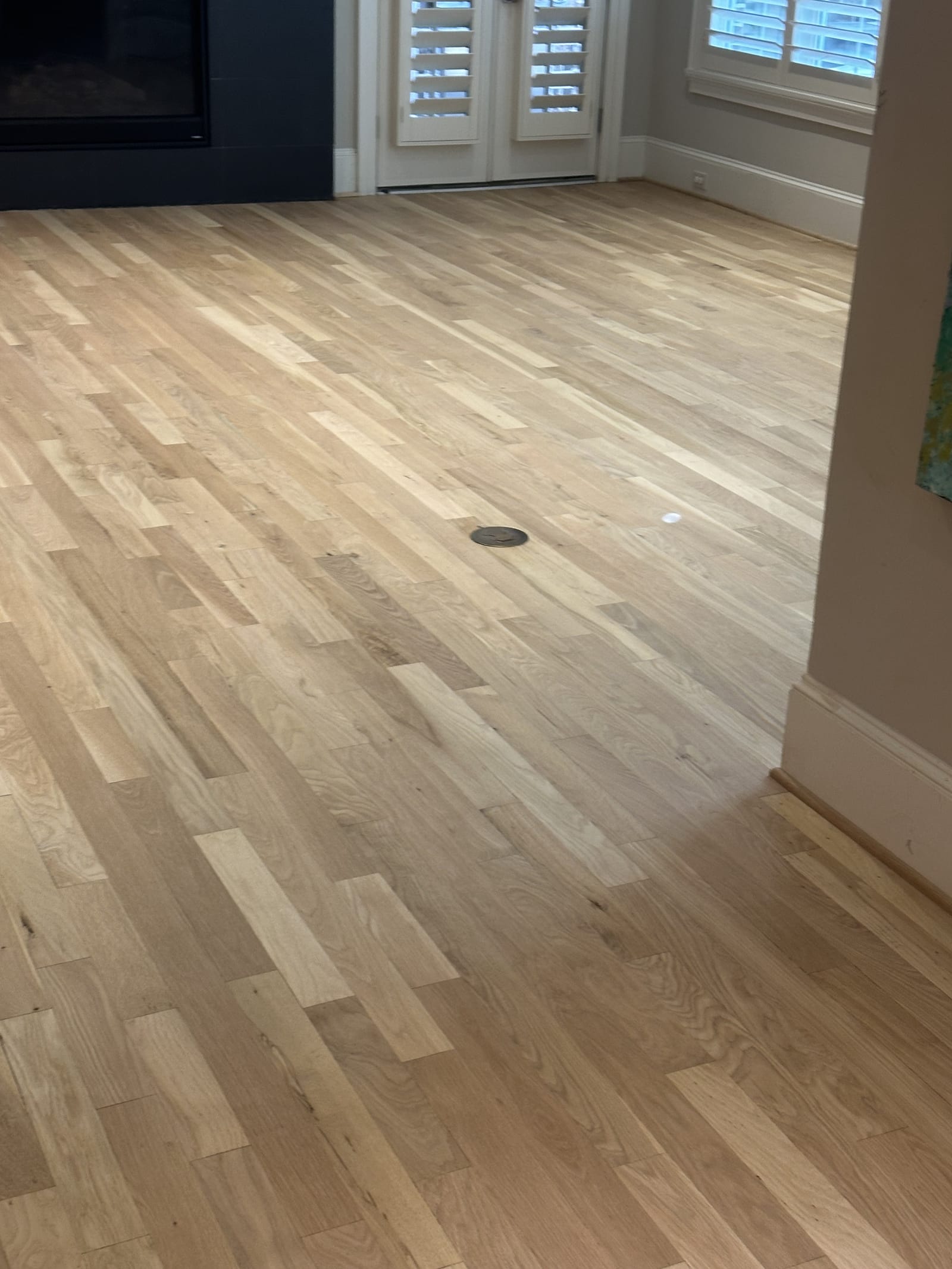 Light hardwood in an open living area