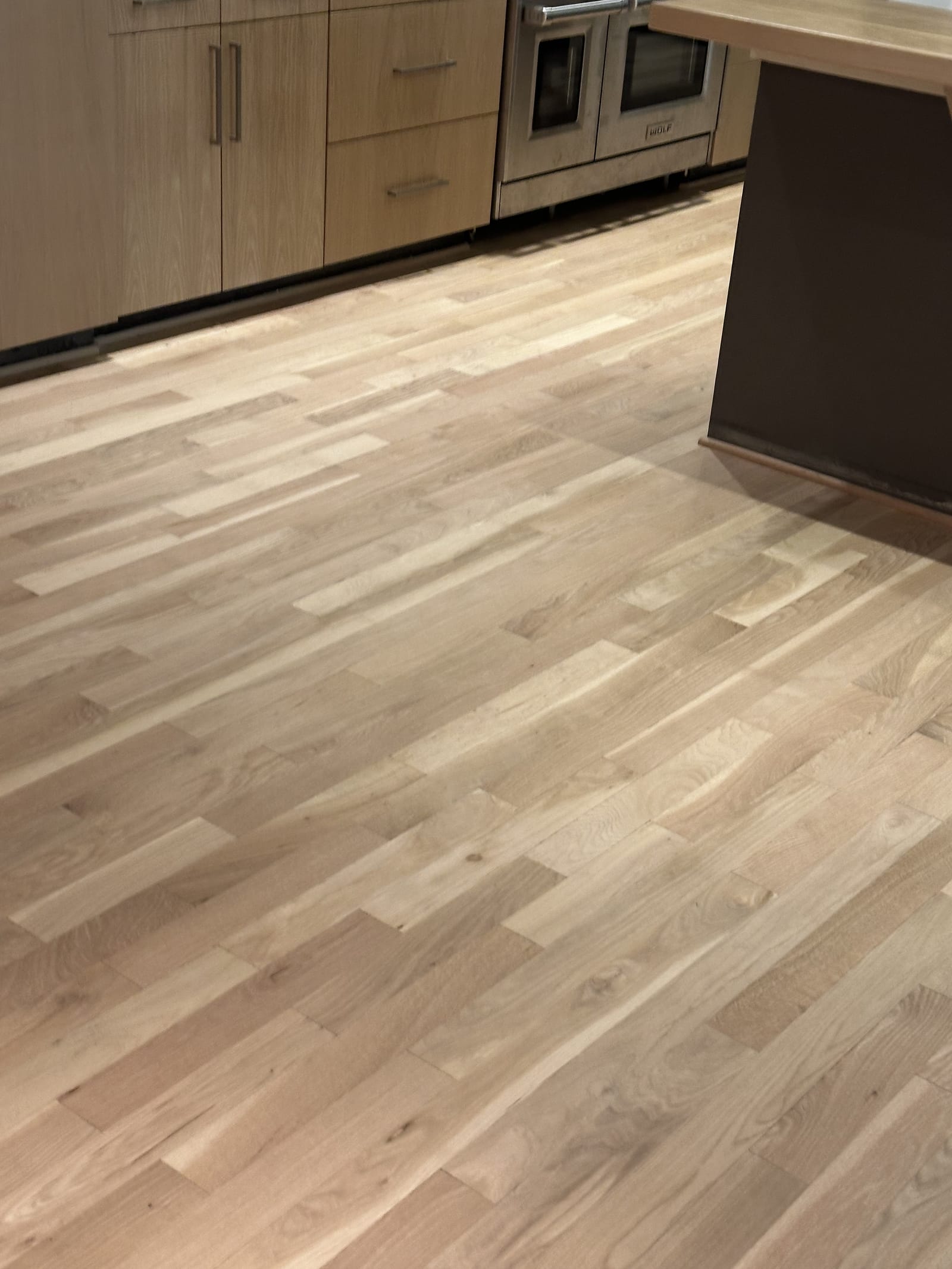 Natural-tone plank in an open room