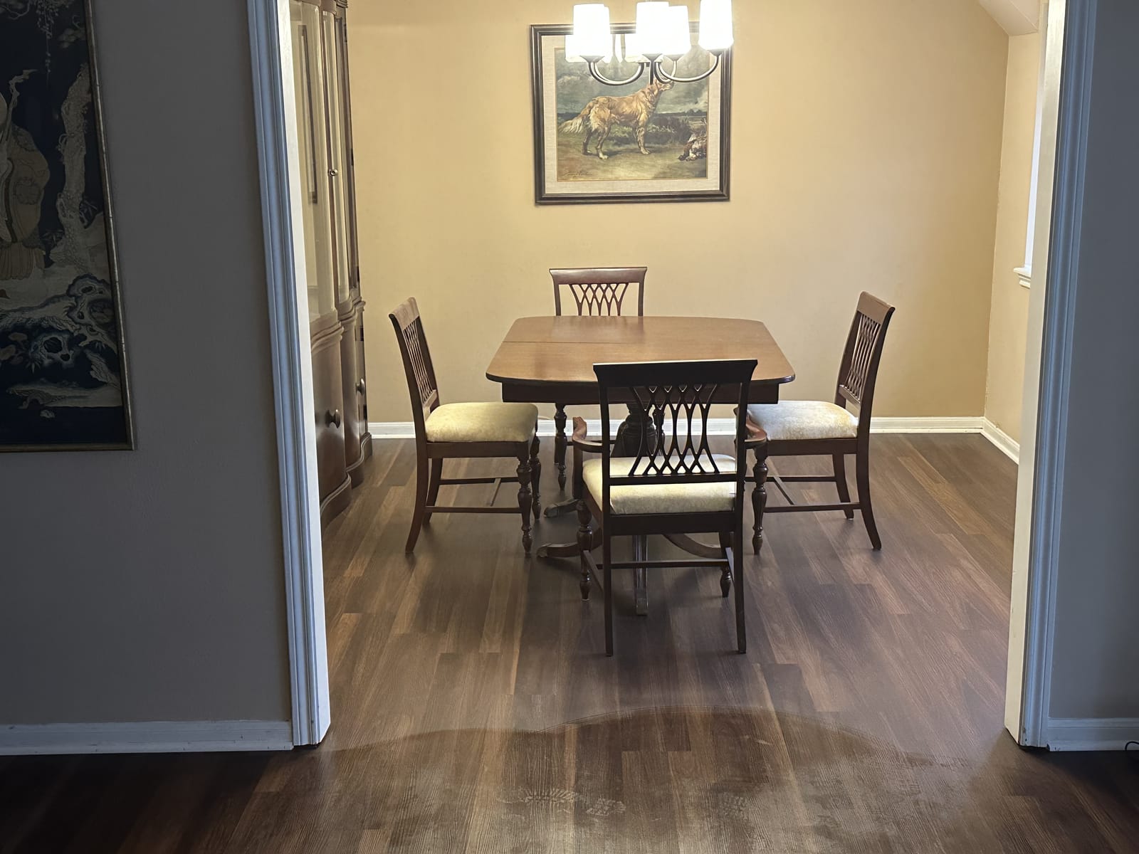 Hardwood in a dining room